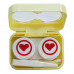Lenscase "Minicase" YELLOW RED HEART